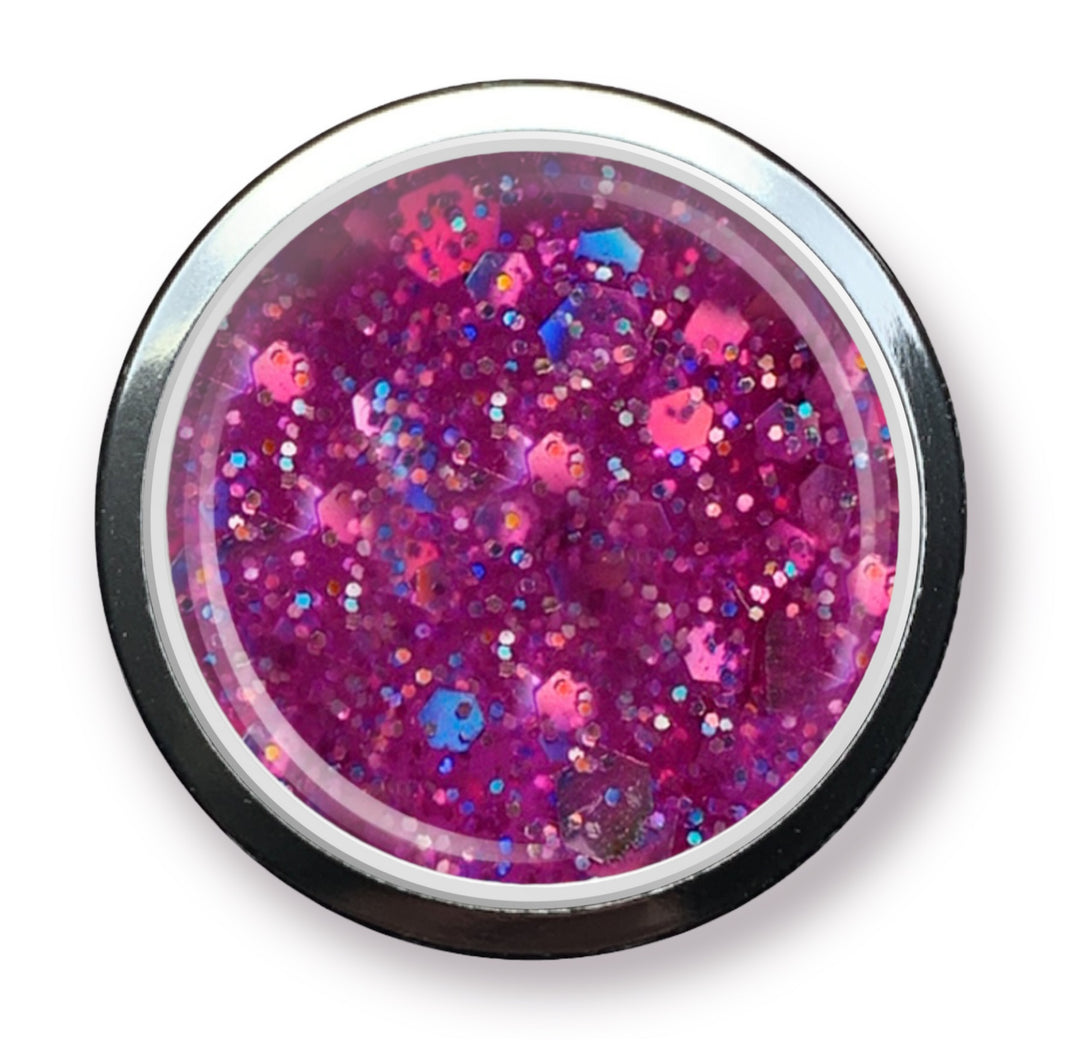 LED/UV Glitter Gel "Solaris Magenta"