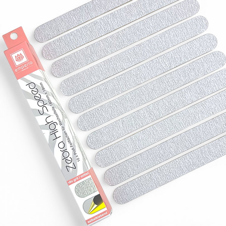 10-er Pack „Zebra High Speed“ Profi Feilflächen für Wechselfeile, 180x19mm.