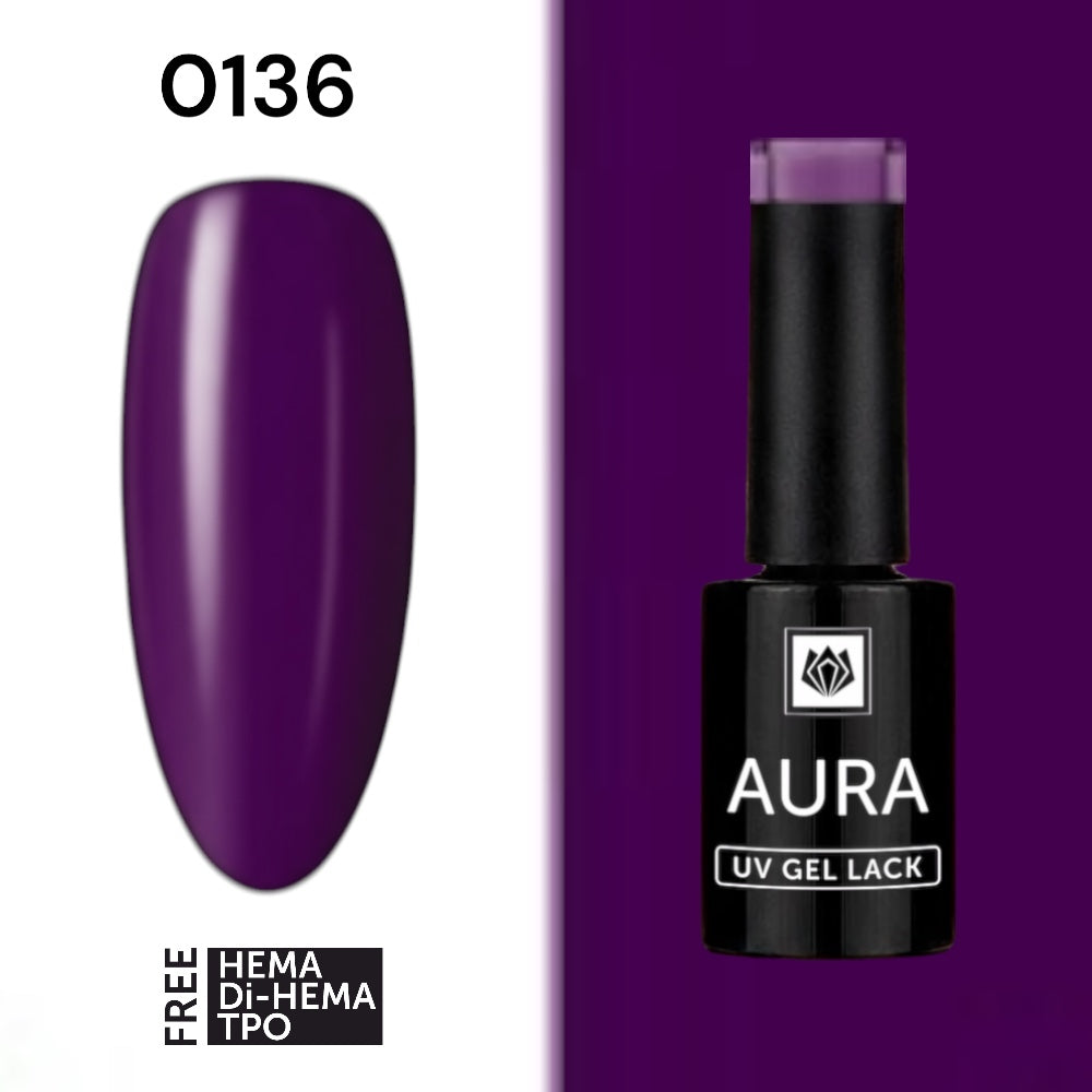 „AURA“ UV/LED GEL LACK 0136, HEMA/ Di-HEMA/TPO FREI, 5g