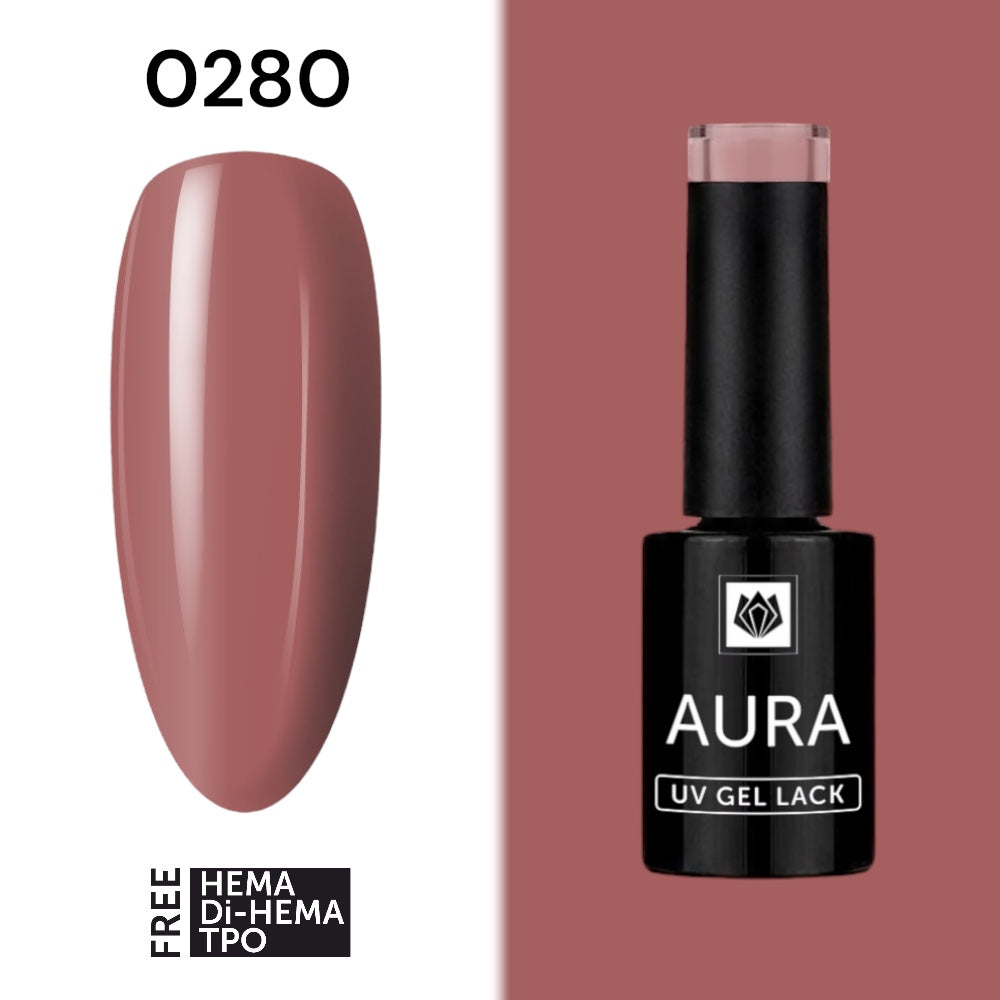„AURA“ UV/LED GEL LACK 0280, HEMA/ Di-HEMA/TPO FREI, 5g