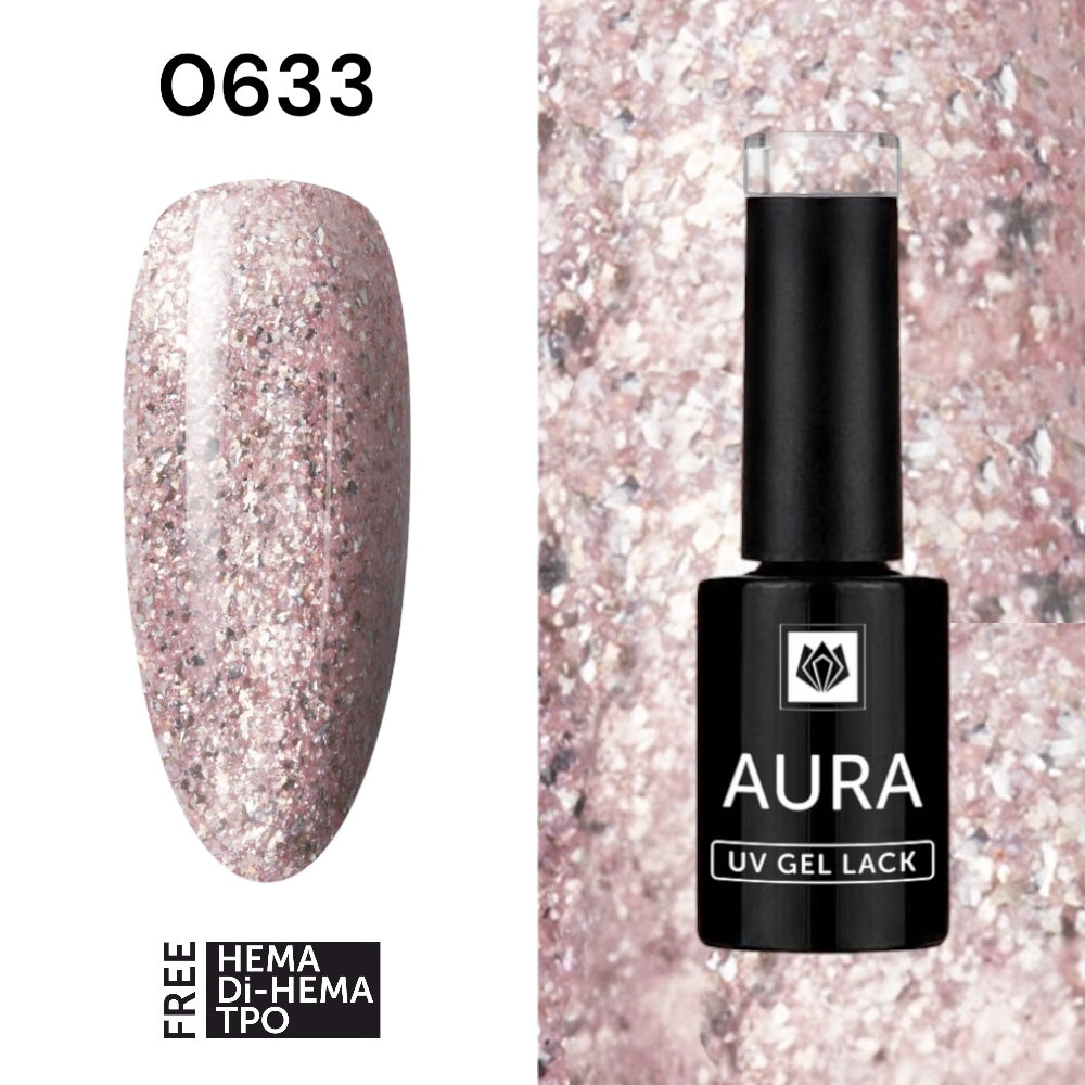 „AURA“ UV/LED GEL LACK 0633, HEMA/ Di-HEMA/TPO FREI, 5g